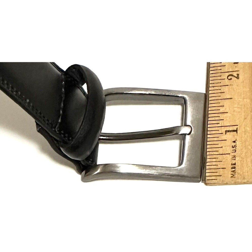 Perry Ellis Belt Men's Size L 38-40 Black Bonded Leather Stitches Edges - Picture 6 of 8